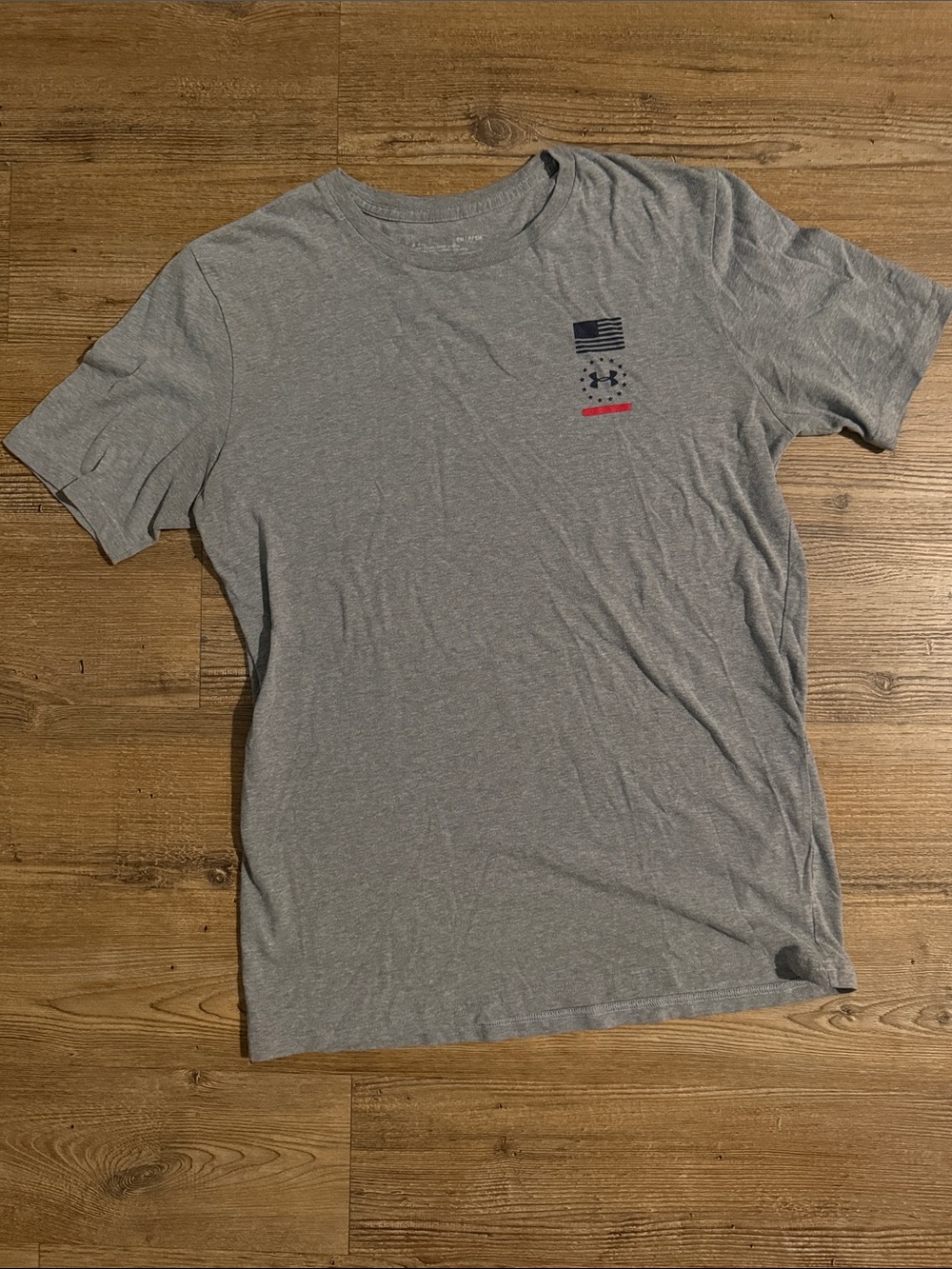 Under Armour Men’s HeatGear Heather Gray Short-Sleeve USA Logo Tee - Size Small